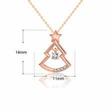 Hollow Christmas Tree Necklace in 925 Sterling Silver with CZ