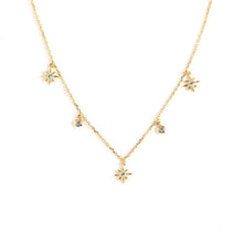 Women’s 925 Sterling Silver CZ Stars Necklace