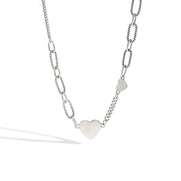 Girl Heart Hollow Chain 925 Sterling Silver Necklace