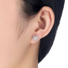 Trendy Sunflower 925 Sterling Silver Stud Earrings