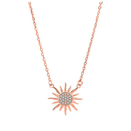 Party CZ Sun Shines 925 Sterling Silver Necklace