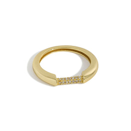 Minimalist 925 Sterling Silver CZ Micro Setting Ring