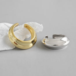 Simple Geometry Adjustable 925 Sterling Silver Ring