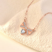 Sweet CZ Bowknot 925 Sterling Silver Necklace
