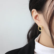 Simple Twisted Circles 925 Sterling Silver Stud Earrings