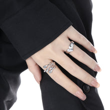 925 Sterling Silver Adjustable Heart Love Ring for Women