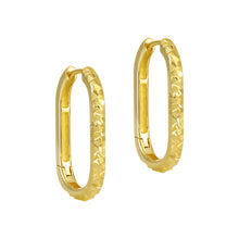 Irregular Painted U Shape 925 Sterling Silver Hoop Earrings