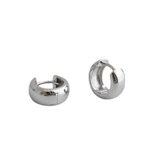 Versatile S925 Pure Silver Round Earrings for Students