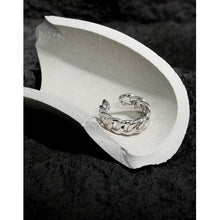 Adjustable Hollow Twisted Chain 925 Sterling Silver Ring