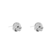 Stylish Hemp Rope 925 Sterling Silver Stud Earrings