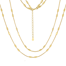 Octagonal Cylinder Double Layer 925 Sterling Silver Necklace