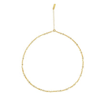 Irregular Golden Hollow Chain Necklace in 925 Sterling Silver