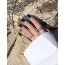 Fashion Irregular Hollow Bone Adjustable Ring in 925 Sterling Silver