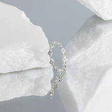 Elegant Geometry Micro Setting CZ Rhombus Ring - 925 Silver