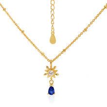 Elegant Five-Pointed Star Snowflake CZ Necklace for Women