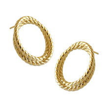 Simple Twisted Circles 925 Sterling Silver Stud Earrings