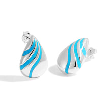 Sophisticated 999 Pure Silver Waterdrop Statement Stud Earrings