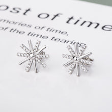Trendy Sunflower 925 Sterling Silver Stud Earrings