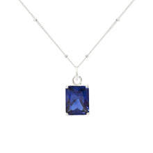 Geometry Fading Color CZ 925 Sterling Silver Necklace