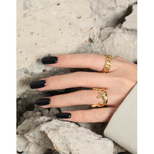 Adjustable Hollow Twisted Chain 925 Sterling Silver Ring