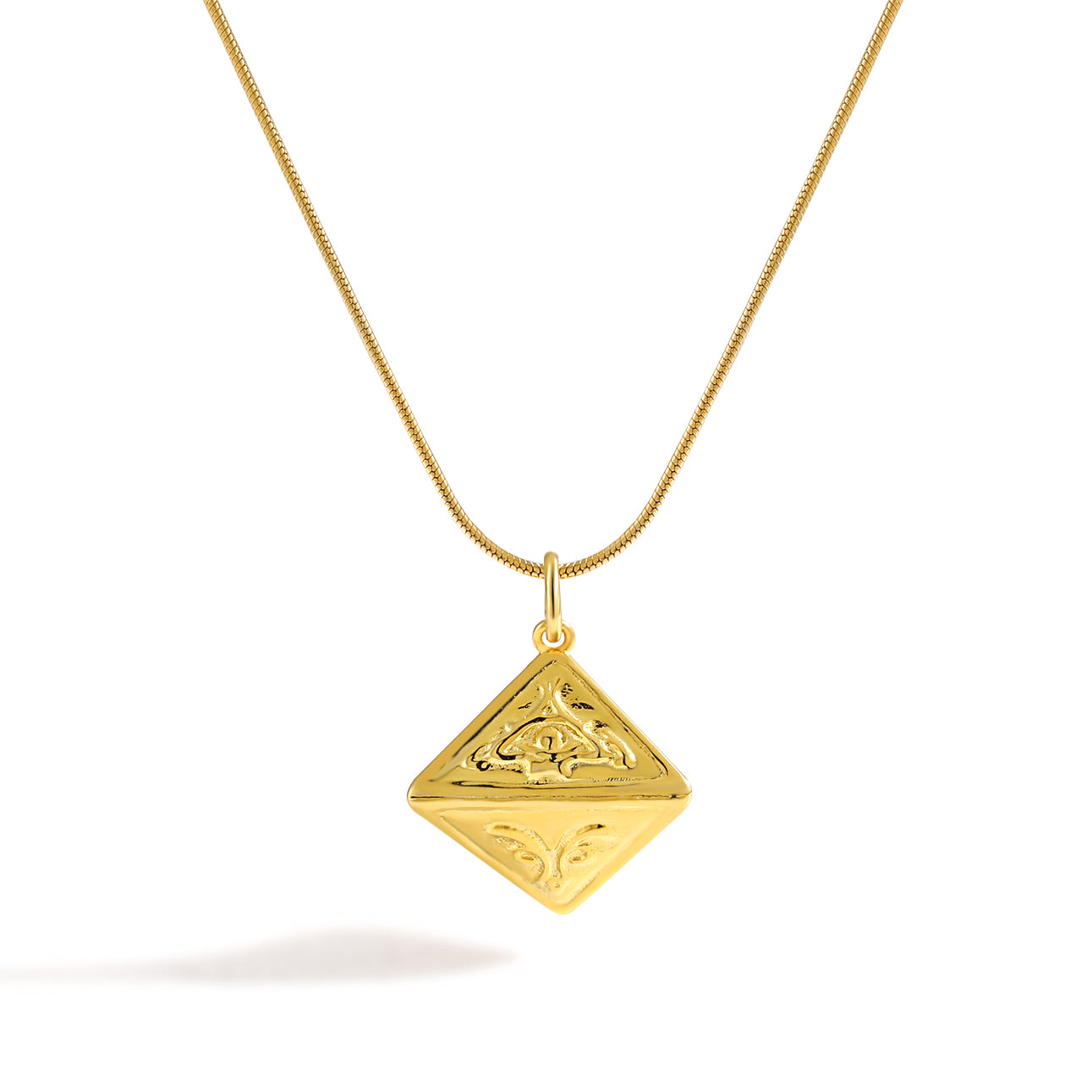 Bold 999 Pure Silver Triangular Cone Necklace