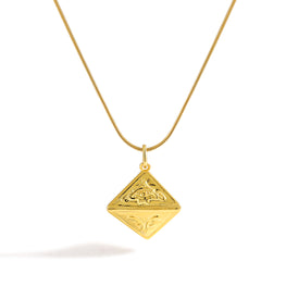 Bold 999 Pure Silver Triangular Cone Necklace