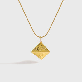 Bold 999 Pure Silver Triangular Cone Necklace