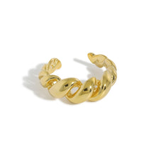 Twisted Rope 925 Sterling Silver Adjustable Ring