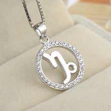 Personalized Zodiac Pendant in 925 Sterling Silver with CZ