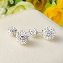 Micro Setting CZ Ball Stud Earrings in 925 Sterling Silver
