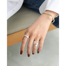 Modern Adjustable 925 Sterling Silver Irregular Geometry Ring