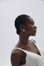 Chunky Geometric Triangle Stud Earrings in S999 Sterling Silver