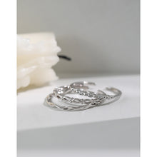 Fashion Yellow Stackable Chick 925 Sterling Silver Adjustable Ring Set