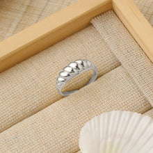 Simple Twisted Croissant 925 Sterling Silver Adjustable Ring