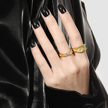 Adjustable 925 Sterling Silver Irregular Wave Ring