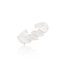 Party Irregular Leaves 925 Sterling Silver Adjustable Ring