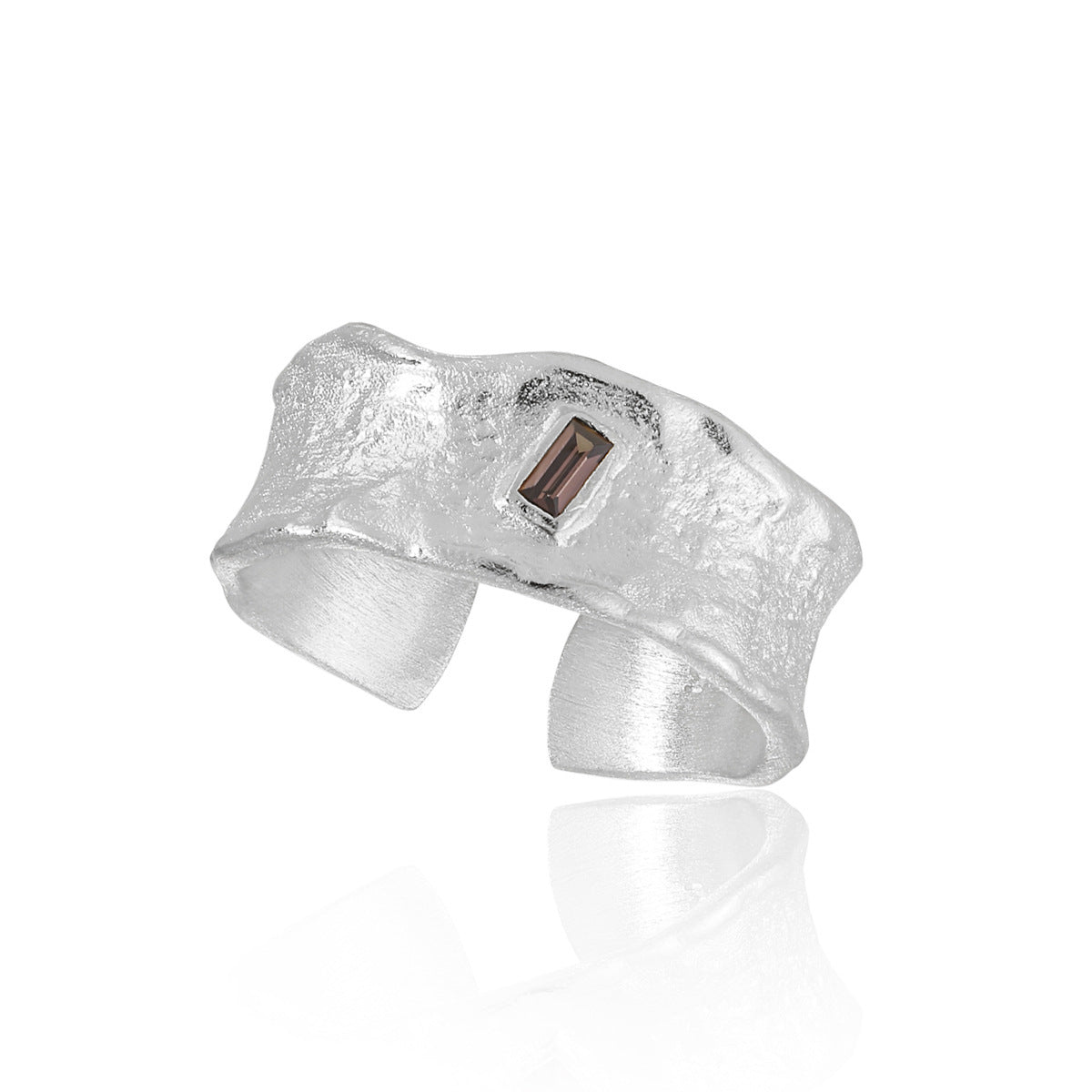Fashion Irregular Wave Mini Baguette Ring in 925 Sterling Silver