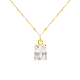 Geometry Fading Color CZ 925 Sterling Silver Necklace