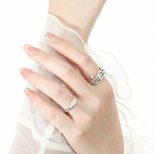Women’s Adjustable Irregular CZ Tree Branch Ring in 925 Sterling Silver