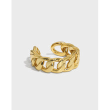 Adjustable Hollow Twisted Chain 925 Sterling Silver Ring