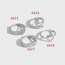 Adjustable 925 Sterling Silver Hollow Heart Ring