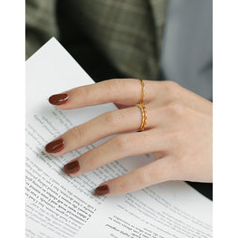 Fashion Yellow Stackable Chick 925 Sterling Silver Ring Set