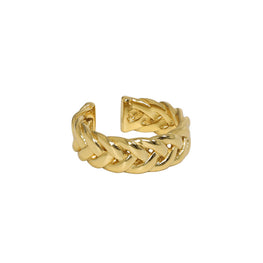Adjustable Hollow Twisted 925 Sterling Silver Ring