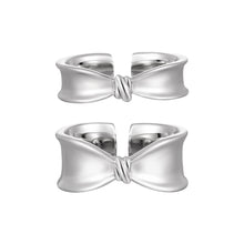 Girl Fashion Bow-knot 925 Sterling Silver Adjustable Ring