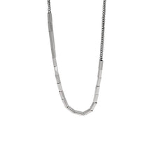 S925 Pure Silver Minimalist Rectangular Tube Necklace