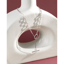 S925 Pure Silver OT Buckle Chain Necklace for Women