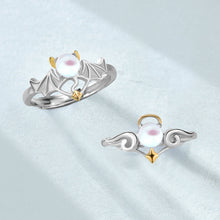 Modern Angels & Devils Created Opal 925 Sterling Silver Adjustable Ring