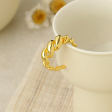 Twisted Rope 925 Sterling Silver Adjustable Ring