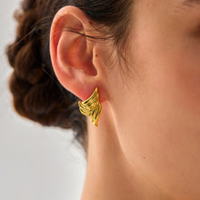 Chunky 999 Pure Silver Triangle Wings Earrings for Women