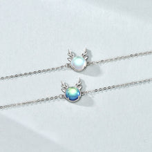 Natural Moonstone Elk 925 Sterling Silver Bracelet
